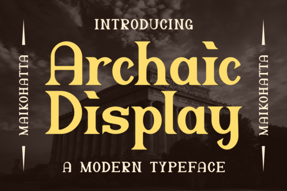 Archaic Display: A Stylish Serif Font for Creative Product Makers