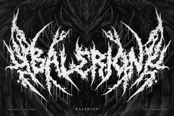 Balerion Font: A Bold Typeface for Dark, Impactful Branding