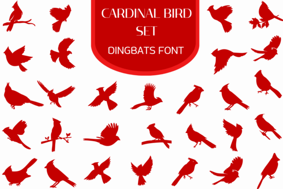 Cardinal Bird Set: A Font That Adds Charm to Your Brand