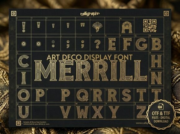 Merrill: A Premium Art Deco Font for Editorial Elegance