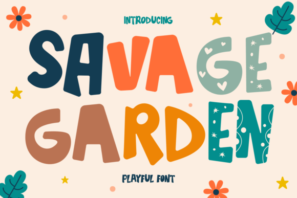 Savage Garden: A Playful Font Trio for Digital Creativity