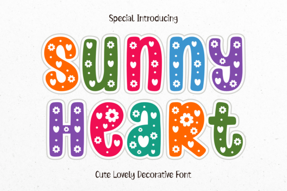 Sunny Heart Typeface: A Decorative Font for Radiant Branding