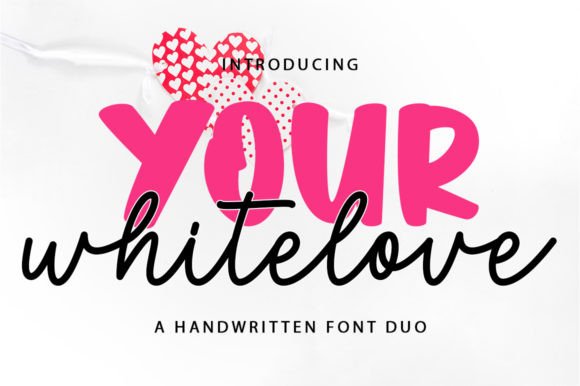 Your White Love Duo: A Stylish Typeface for Romantic Typography